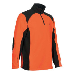 Polo fleece kaki/oranje...
