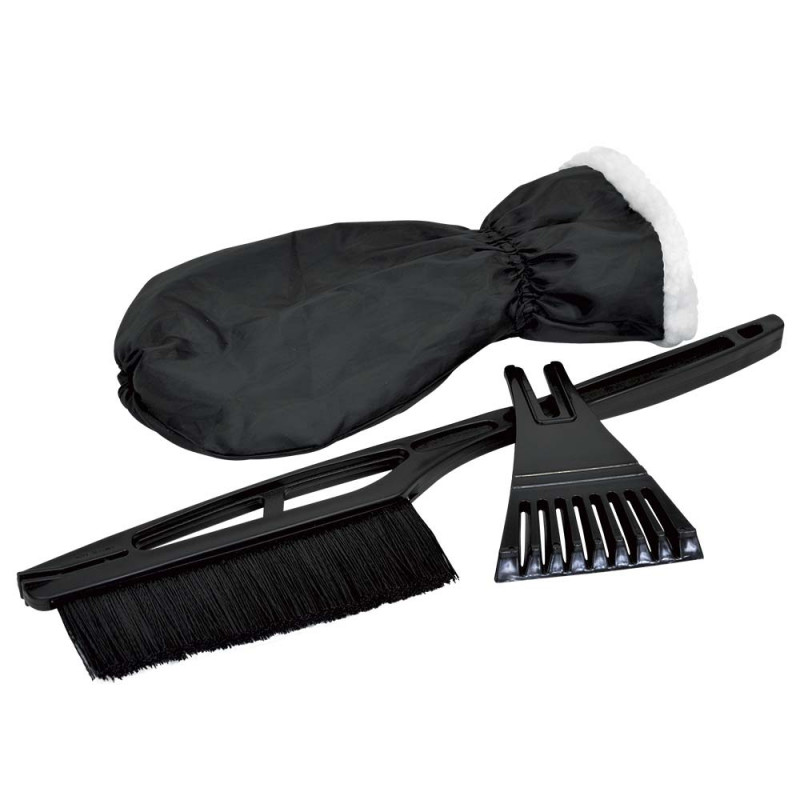 Glasschraper handschoen en borstel Glasschraper handschoen en borstel