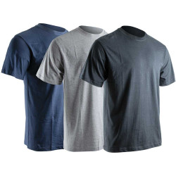 3-pack LMA T-shirts (grijs-blauw-zwart)