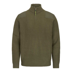 Pull met rits Gardham Groen...