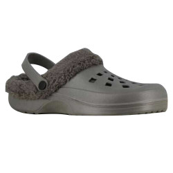 Sabots plastique fourrés gris
