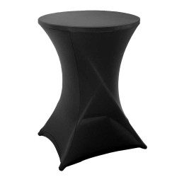 Housse table bar noire 80cm...