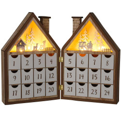 Houten adventskalender huis...
